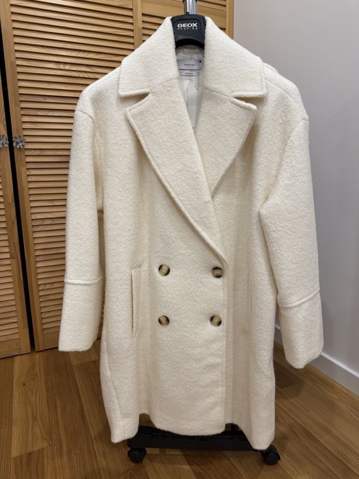 Пальто біле з вовни