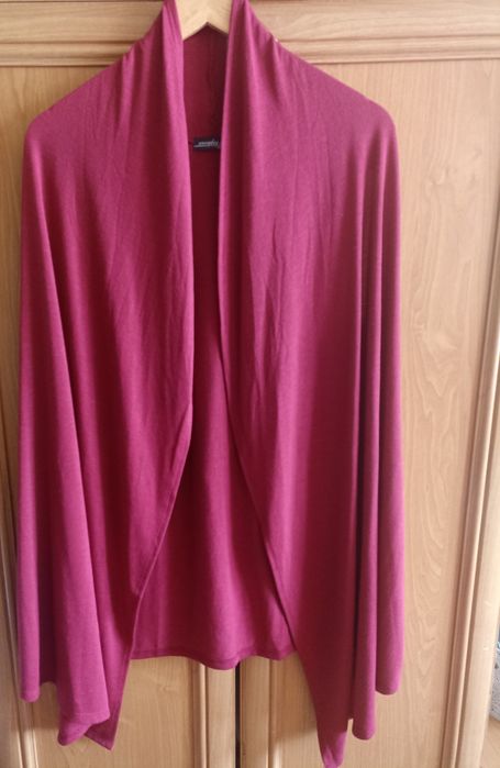Kardigan bordowy bez rękawów r. L