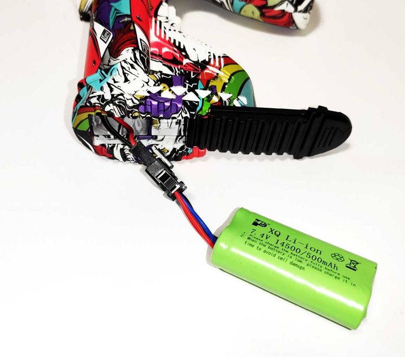 Автомат на орбізах М416 Graffiti Red з глушником, що світиться, 7.4V