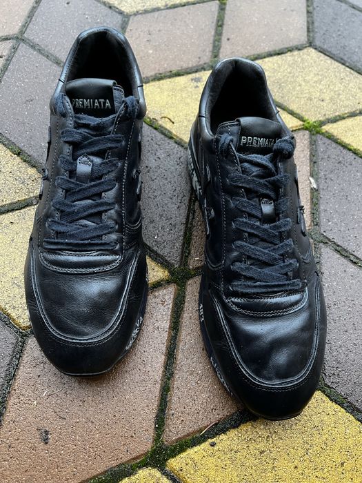 Синие кожаные кроссовки premiata p -43