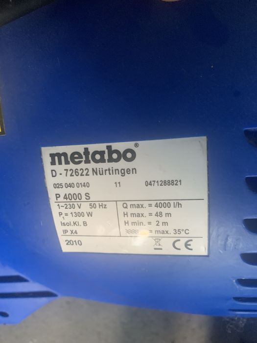 Pompy ogrodowe Metabo