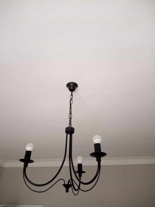 Candeeiro de tecto preto