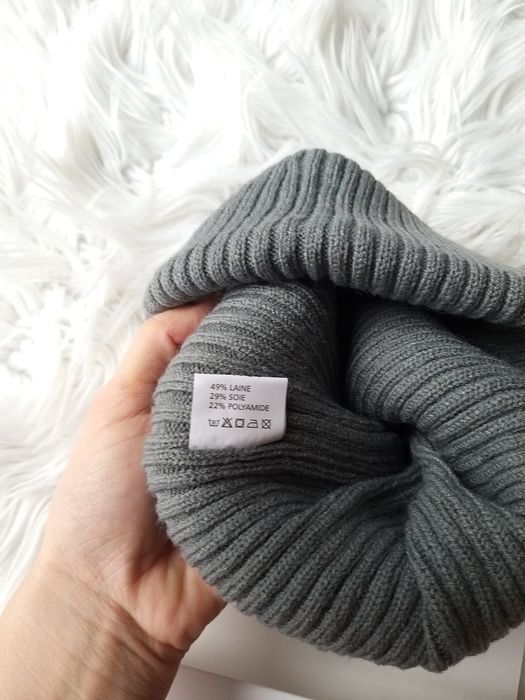 WeŁna nową czapka Lee Cooper za 39 euro zima siwa szara