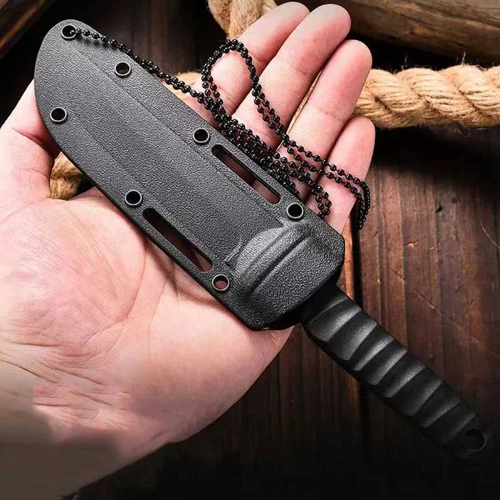Nóż taktyczny na szyję NECK wojskowy survival stal 9CR18 ND46b
