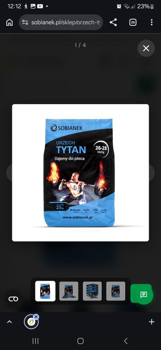 Węgiel Orzech TYTAN  25 kg *bobolice *