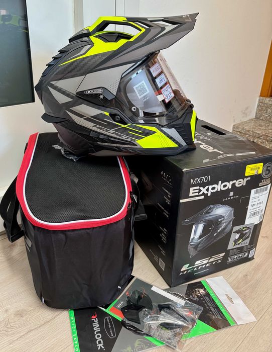 Capacete NOVO LS2 Explorer Carbon Focus Matt (35% DESCONTO) Tam XS