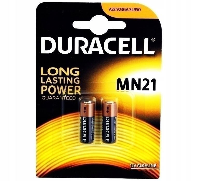 Duracell A23 23A MN21 L1028 V23GA 12V baterie 2szt bateria