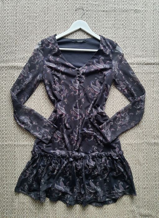 Mohito nowa mini sukienka XS/S na święta wiosenna z falbanką tiul