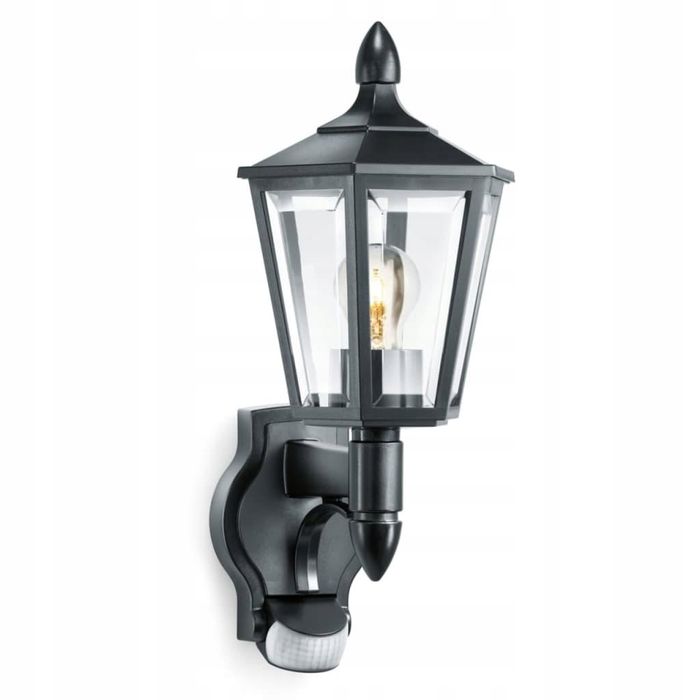 kinkiet ogrodowy steinel czarny e27 60 w