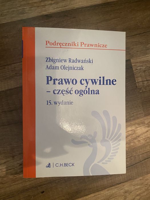 Książka Prawo cywilne - część ogólna Radwański Olejniczak wydanie 15