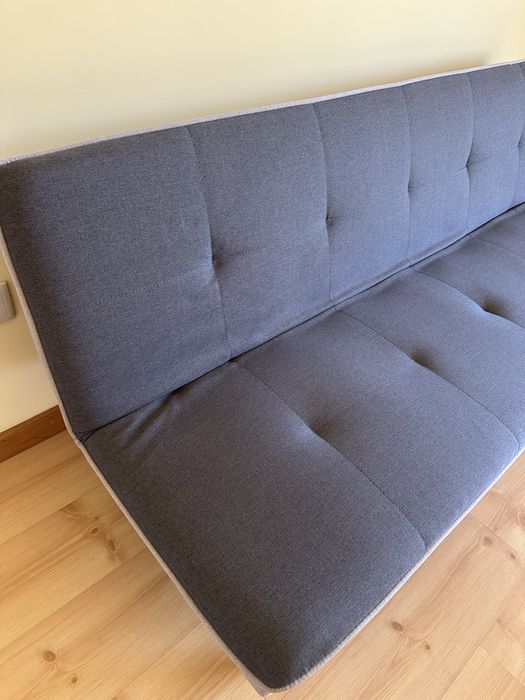 Sofá-cama cinza