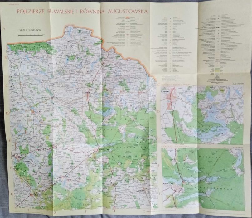 mapy Warmia i Mazury - zestaw 4 map - kolekcjonerskie, PRL