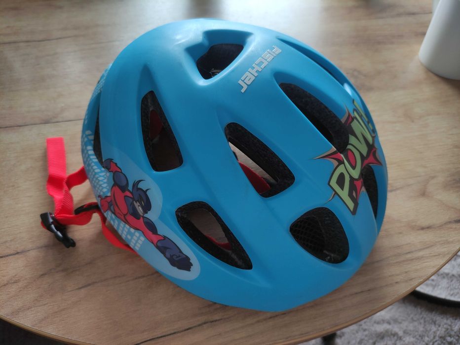 Kask rowerowy dziecięcy Fischer COSMO S/M regulowany Super Man