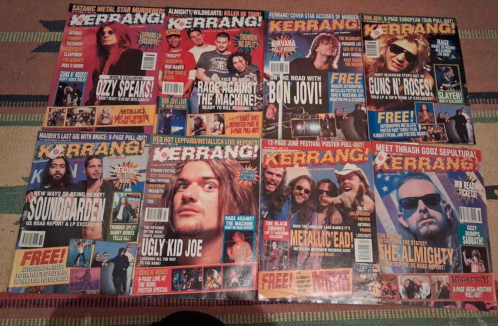 Revistas Kerrang anos 90