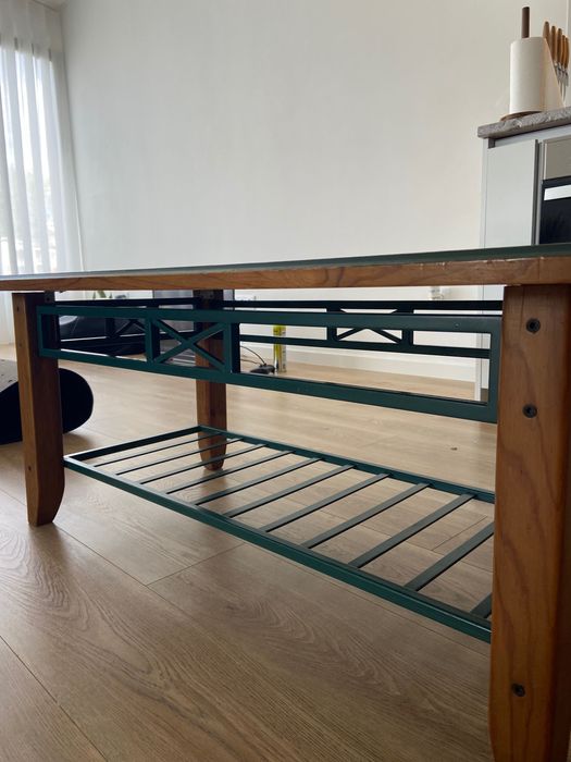 Mesa em Madeira Maciça e Ferro