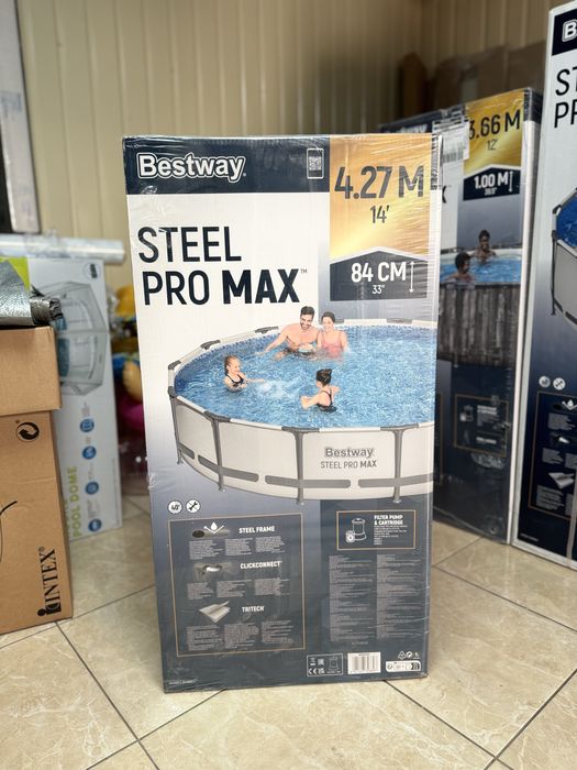 Акція на Каркасний басейн bestway steel pro max 4.27 x 84 см