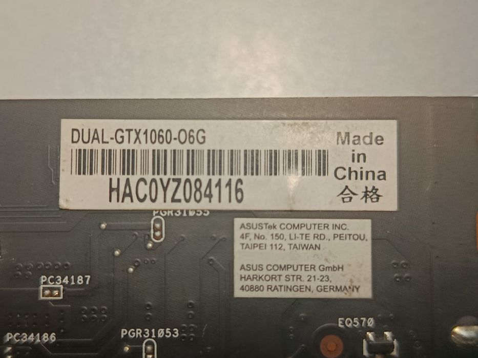 Відеокарта Asus Gtx 1060 Dual