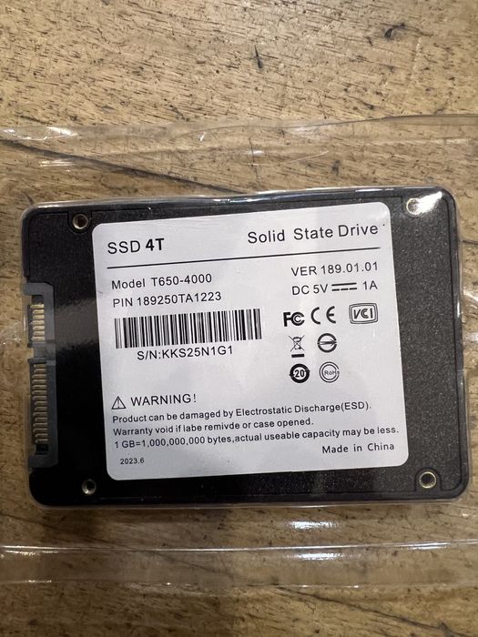 SSD 4TB 2.5" SATA III - Disco Rígido Interno (Novo/Selado)