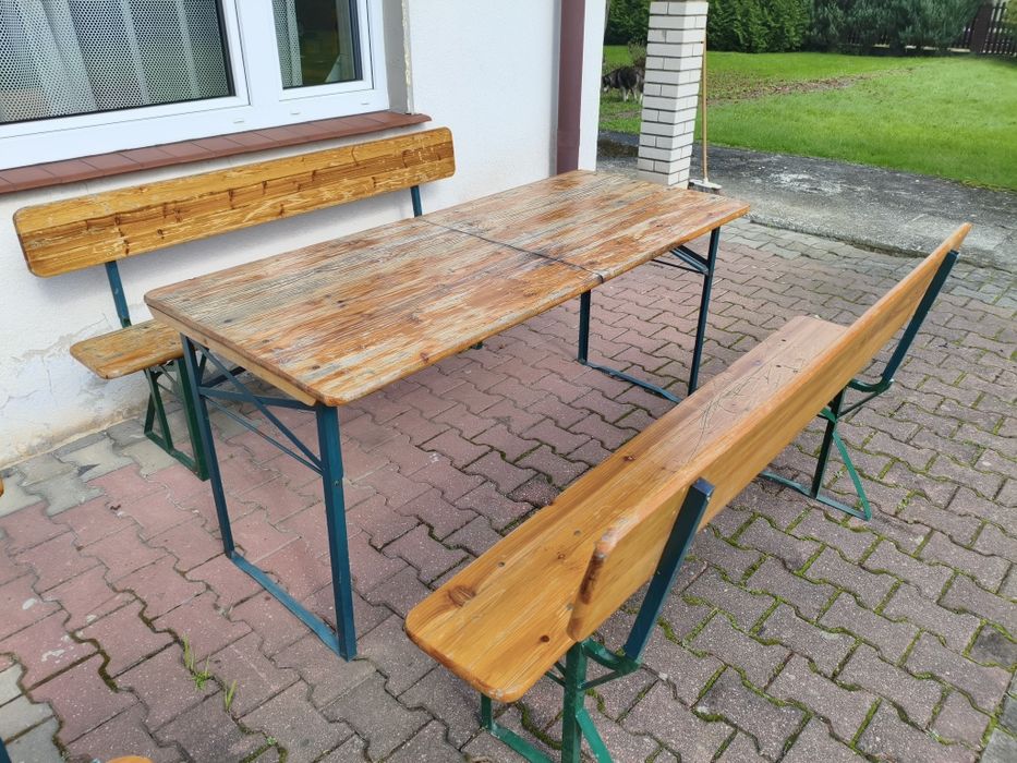 Zestawy drewnianych mebli ogrodowych 2 warianty