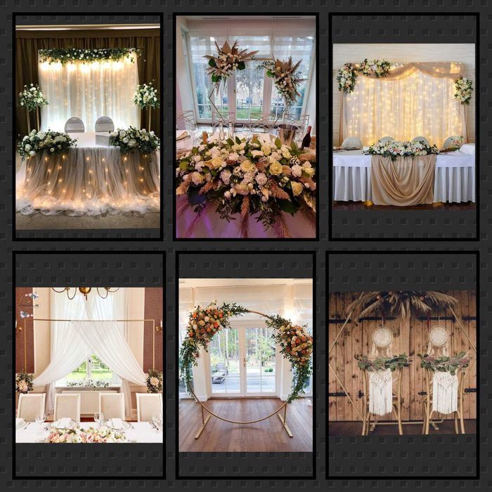 ścianka koło prostokąt heksagon tło stelaż  led za parę młodą wynajem