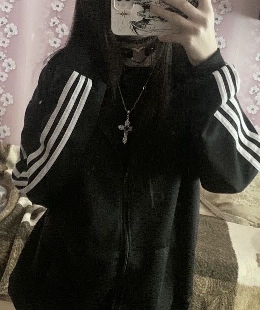 Длинная кофта с тремя полосками y2k