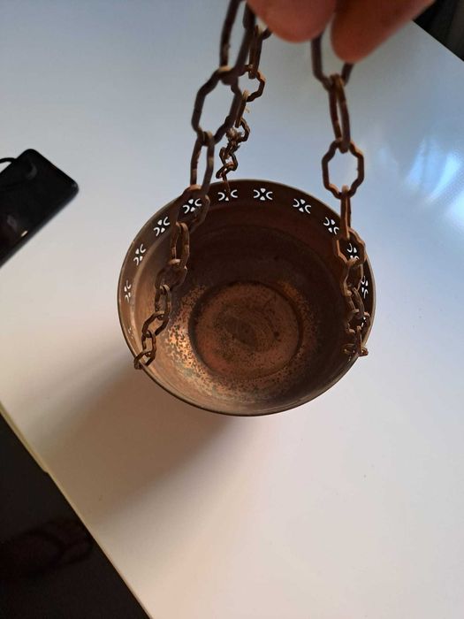 Vaso suspenso de cobre