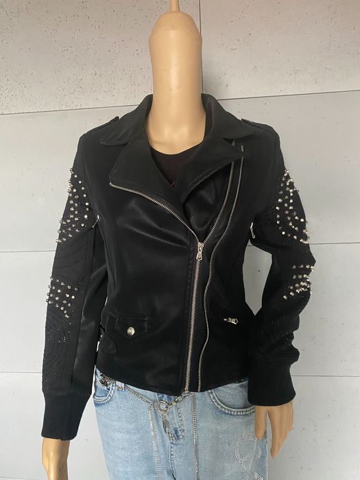 Luksusowa ramoneska z kamieniami i cwiekami S