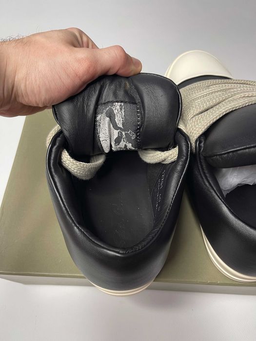 Кеди Rick Owens leather ramones jumbo lace laces кроссовки кожаные 40