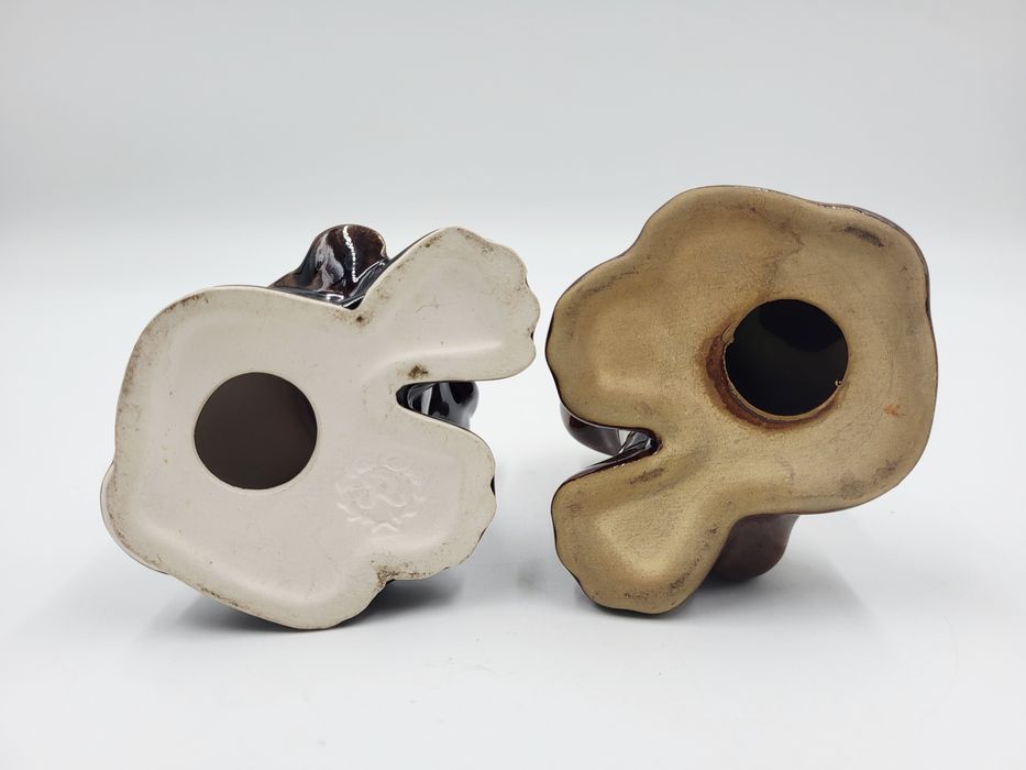 Dwa ceramiczne pieski Kuka PRL