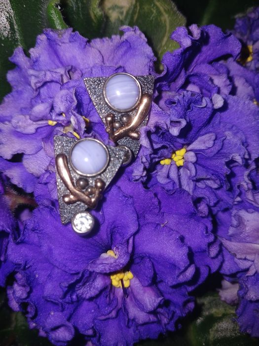 Сережки срібні, серёжки серебряные, серебро  позолота