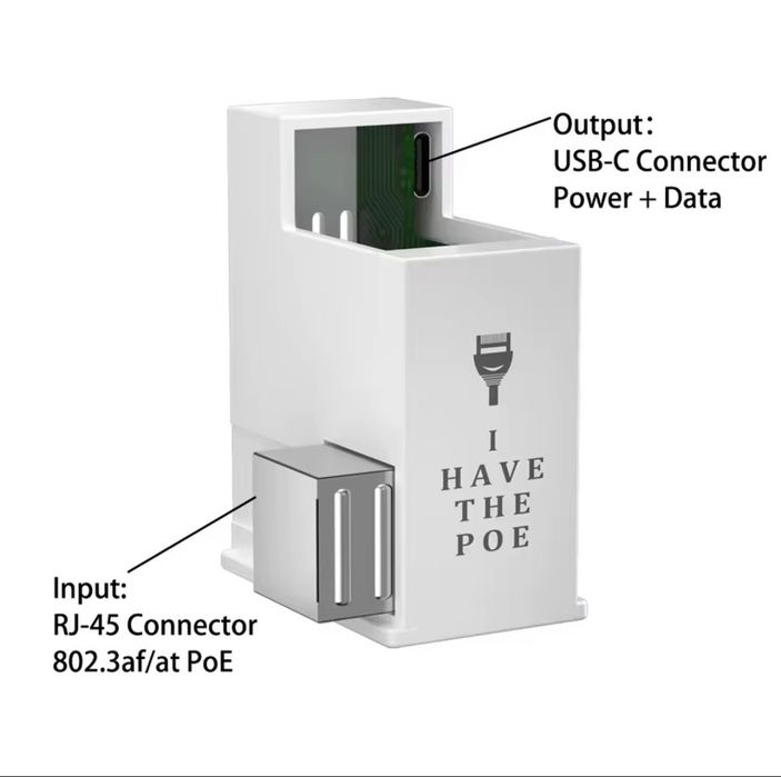 Adaptador PoE para USB-C