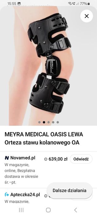 Orteza stawu kolanowego lewa nowa