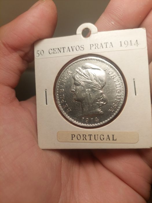 Moeda 50 centavos prata 1914