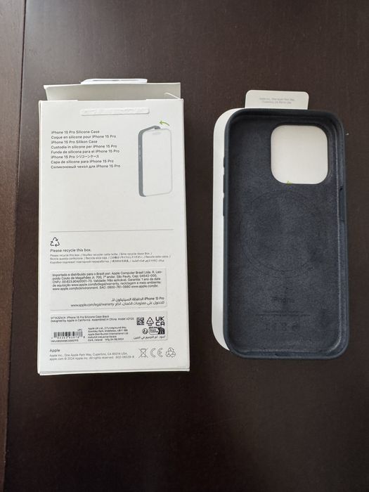 Capa Apple Preta Silicone iphone 15 Pro