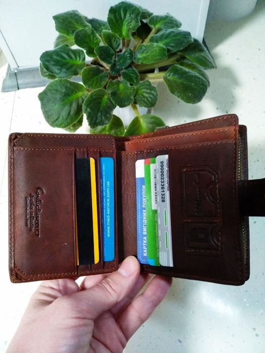 Гаманець шкіряний, портмоне, з натуральної шкіри, чоловічий гаманець