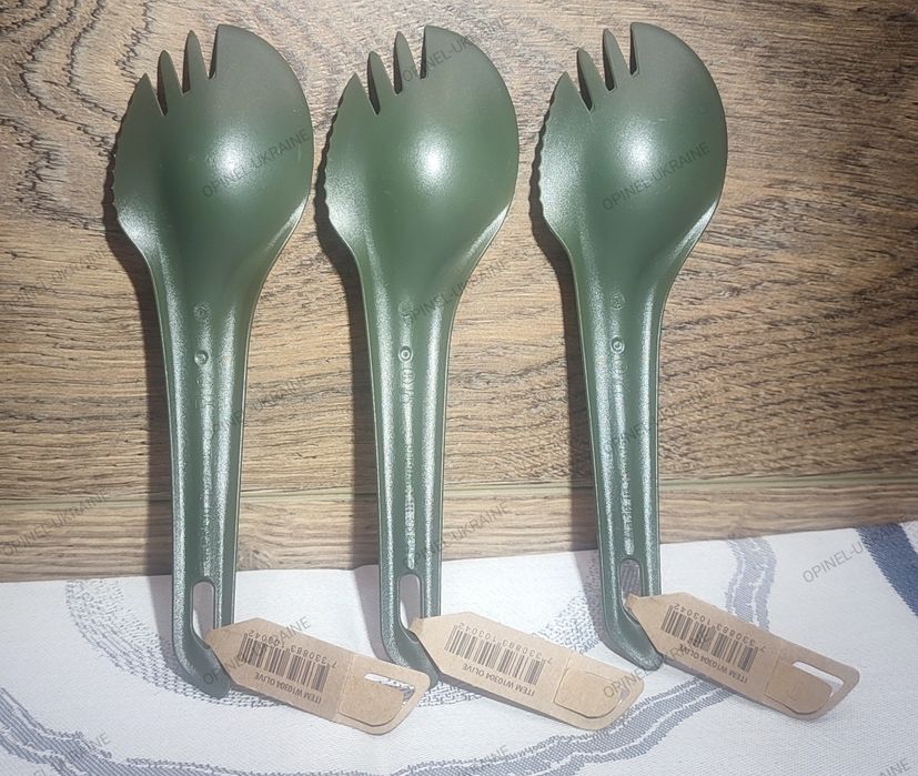 набор 3 в 1 WILDO SPORK вилка ложка нож олива 14627001 NZ-WSK-PP