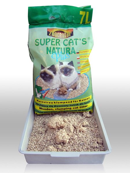 sprzedam żwirek drewniany zbrylający Super Cats natura plus normal 7l
