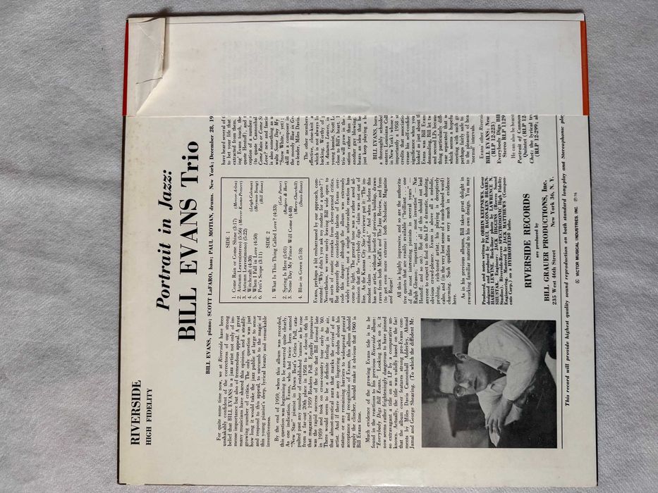 Bill Evans – Portrait In Jazz Japan Vinyl | SMJ‑6144