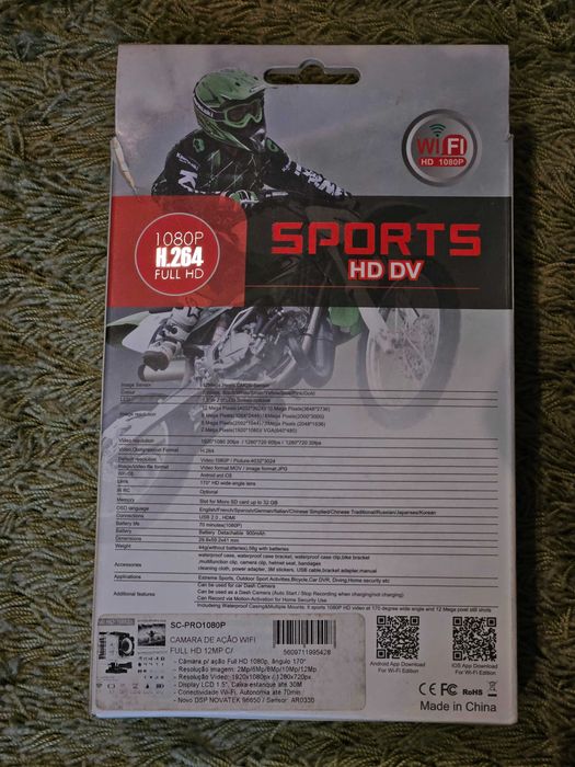 Câmara de ação 1080p Full HD