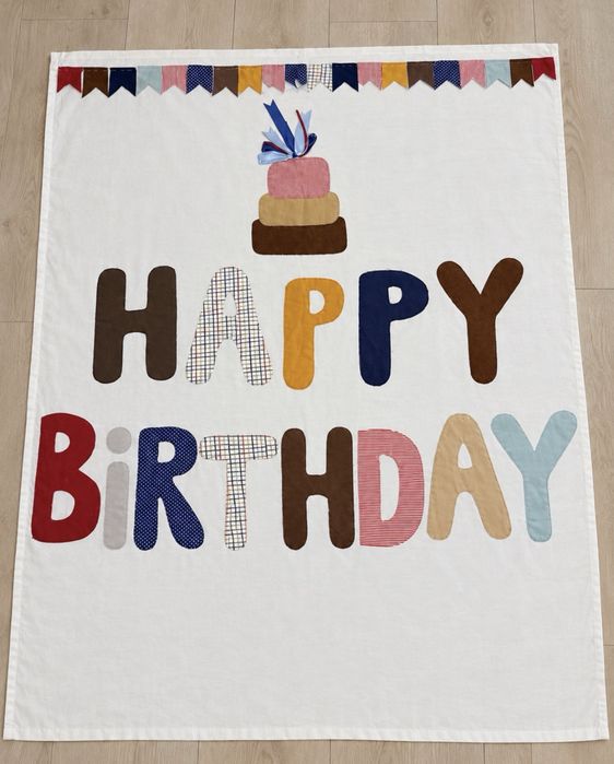 Банер на день народження тканевий фото банер happy birthday