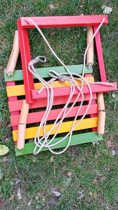 Huśtawka ogrodowa drewniana składana