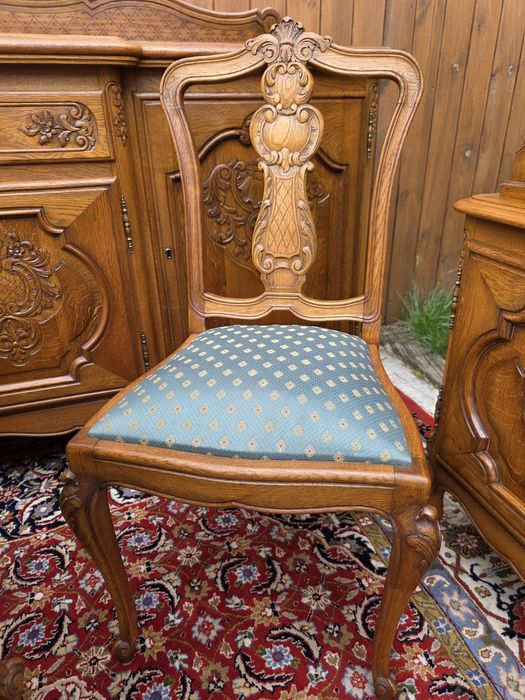 Rzeźbiona jadalnia Ludwik Prowansja stół komoda witryna  #1913 Węgrów