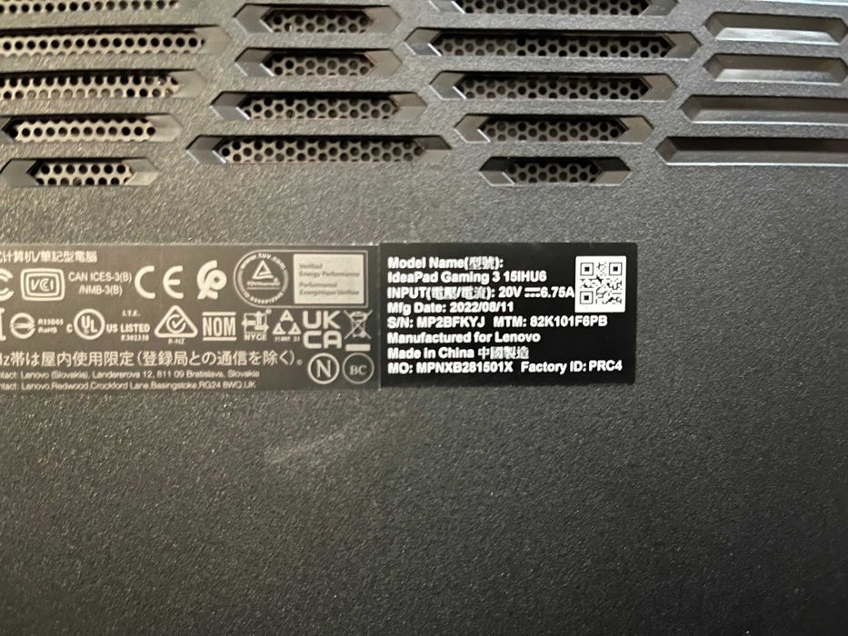 Lenovo IdeaPad Gaming 3-15 – i5-11320H RTX 3050 | 32 GB RAM