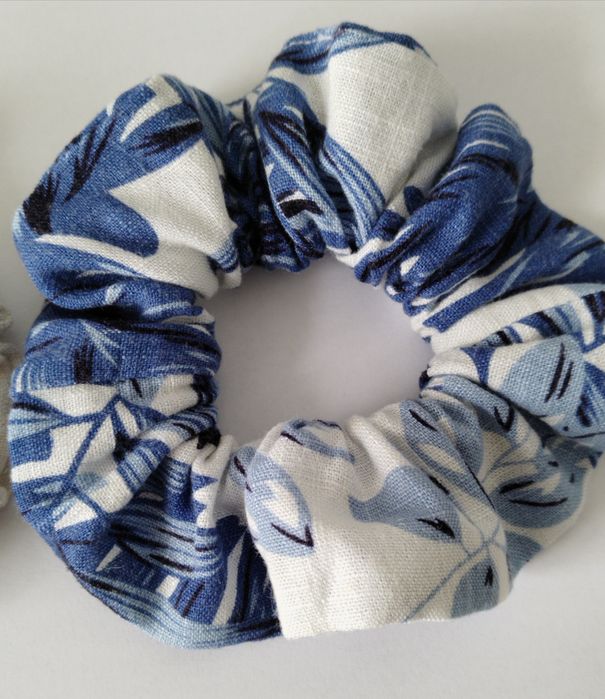 Резинка для волосся Scrunchie льон віскоза
