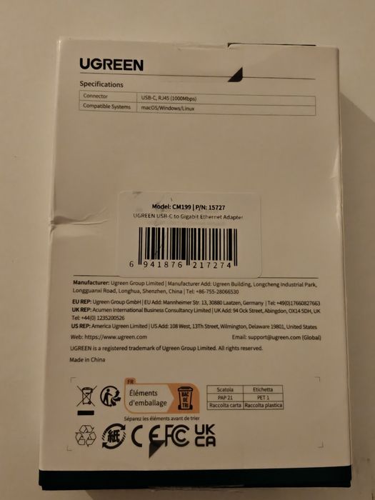 Adaptador USB-C para RJ45