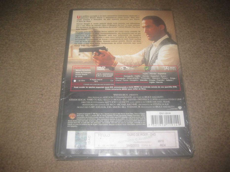 DVD "Duro de Roer" com Steven Seagal/Selado/Raro!