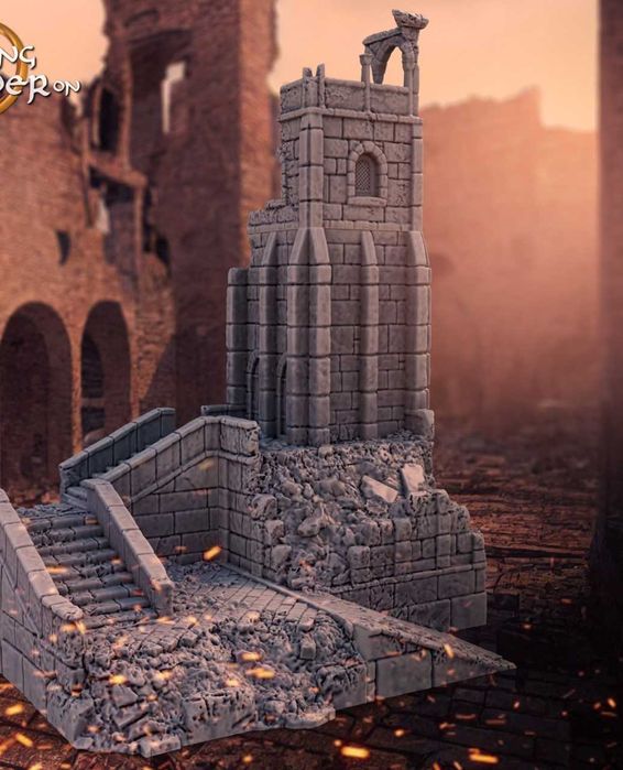 Декорация разрушенный замок Декорации для аквариума