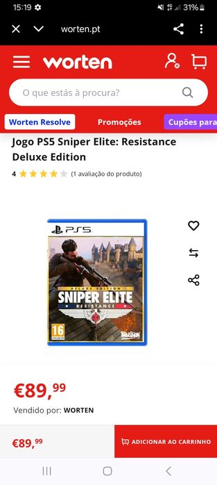 Sniper Elite [Jogos PS5]