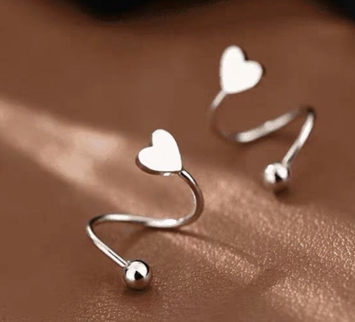 Сережки стерлінгове срібло серце сердечко