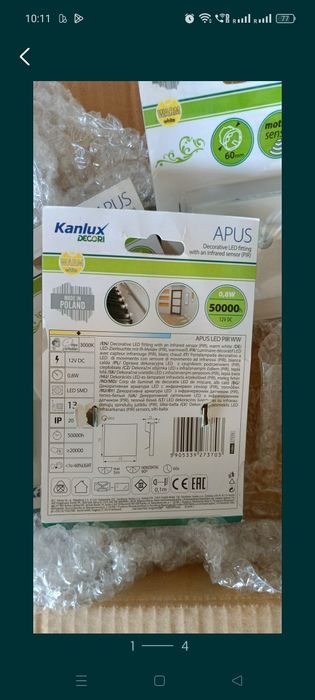 Oprawa schodowa z czujnikiem ruchu. Apus